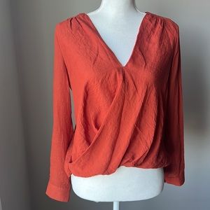 Bleu Ciel Wrap Blouse/Top